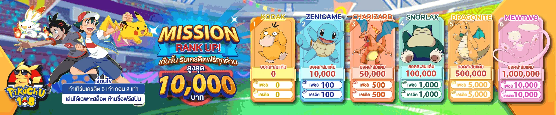 โปรโมชัน PIKACHU168 สมาชิกใหม่รับโบนัสทันที